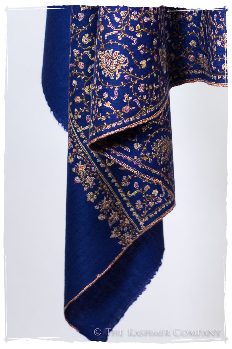 La Poésie Bleu - Grand Pashmina Shawl