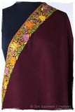 Jardin Maroon Frontière Noir Mascarade Shawl