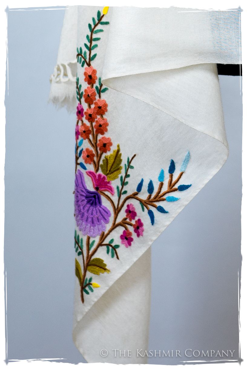 Jardin Pastel Français Bleu Bouquet Mascarade Shawl