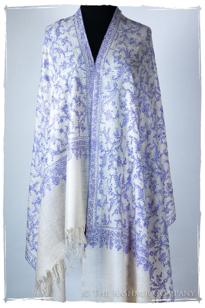 Amparo Bleu Bijou Jardin L'amour Soft Cashmere Scarf/Shawl