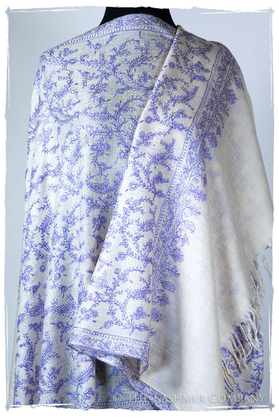 Amparo Bleu Bijou Jardin L'amour Soft Cashmere Scarf/Shawl