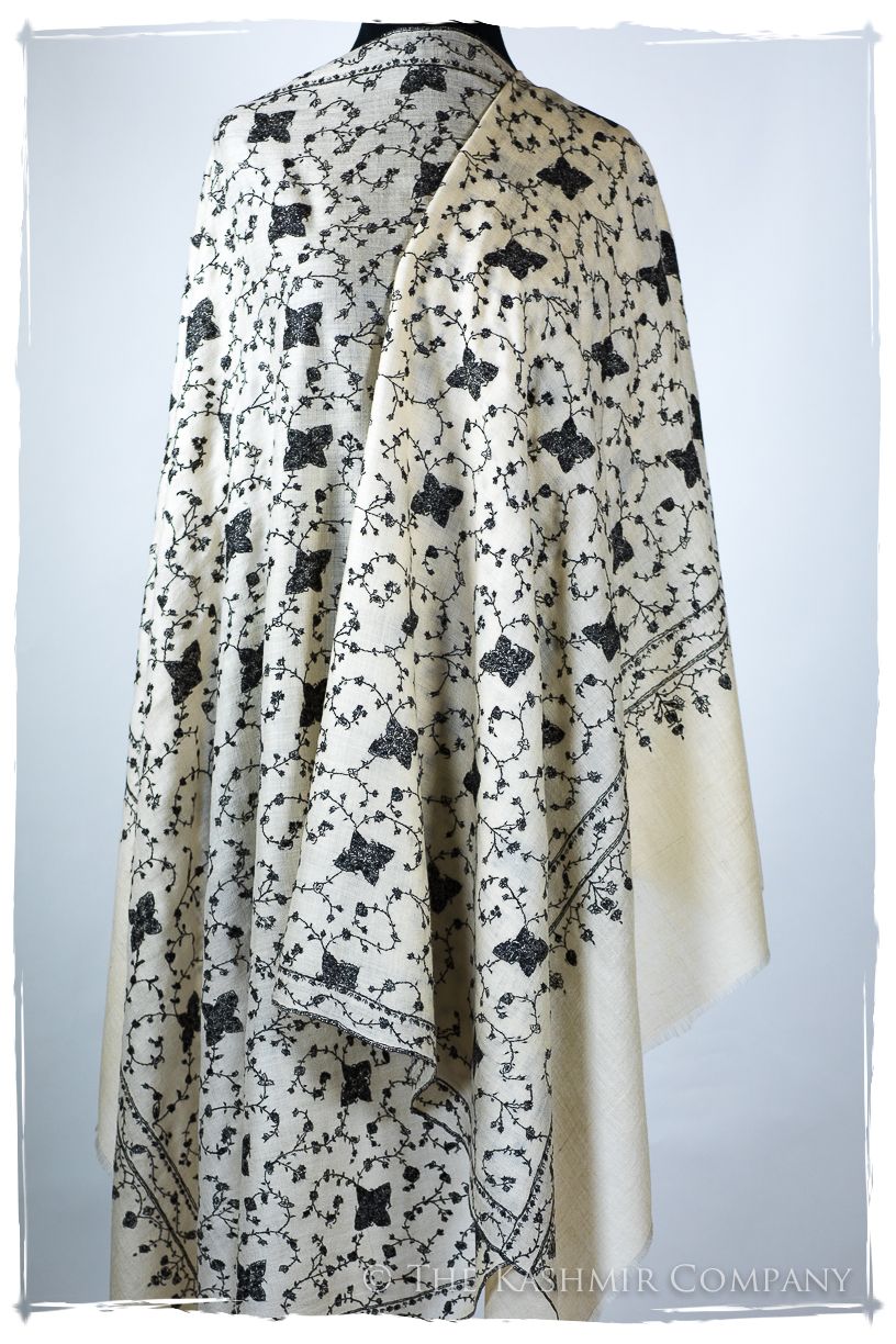 Clair de Lune Jardin du Coeur Grand Pashmina Shawl