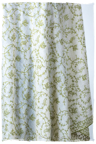 Watercress Bijou Paisley L'amour Soft Cashmere Scarf/Shawl