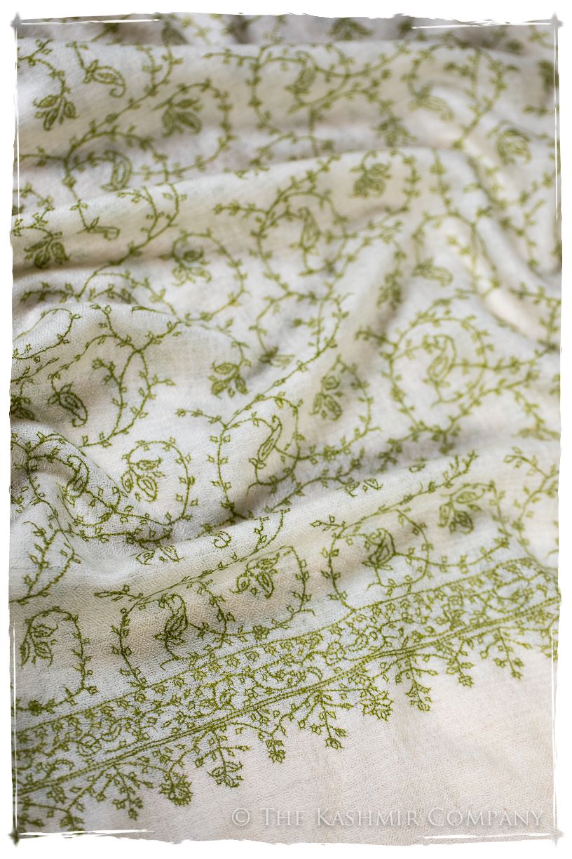 Watercress Bijou Paisley L'amour Soft Cashmere Scarf/Shawl