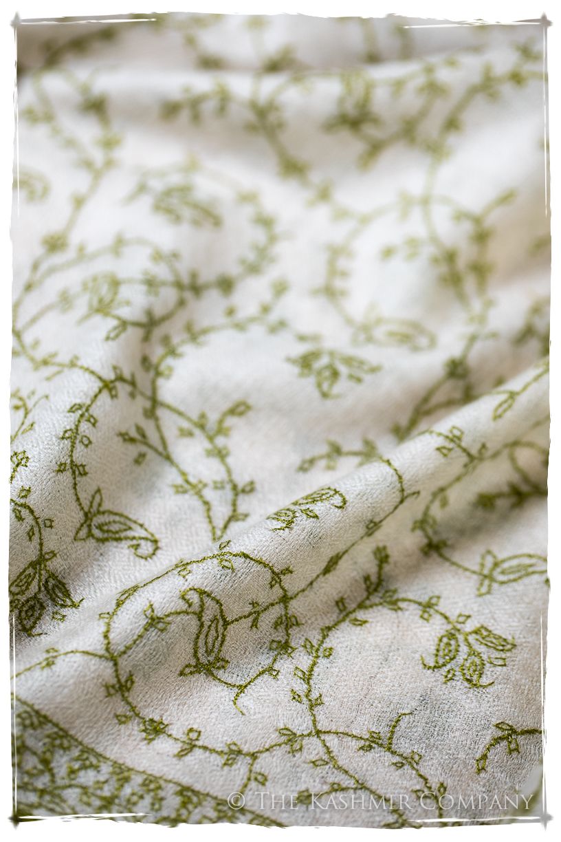 Watercress Bijou Paisley L'amour Soft Cashmere Scarf/Shawl