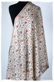 Jardin Bordeaux d'Ivoire Paisley L'amour Soft Cashmere Scarf/Shawl