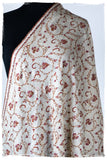 Jardin Bordeaux d'Ivoire Paisley L'amour Soft Cashmere Scarf/Shawl