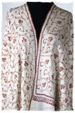 Jardin Bordeaux d'Ivoire Paisley L'amour Soft Cashmere Scarf/Shawl