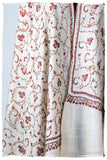 Jardin Bordeaux d'Ivoire Paisley L'amour Soft Cashmere Scarf/Shawl