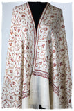 Jardin Bordeaux d'Ivoire Paisley L'amour Soft Cashmere Scarf/Shawl