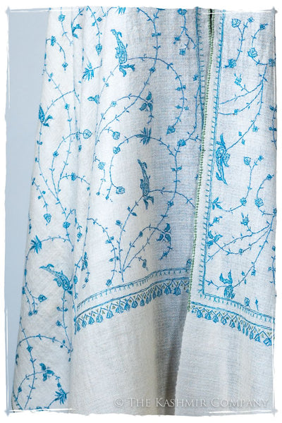 Sapphire Bleu Bijou Paisley L'amour Soft Cashmere Scarf/Shawl