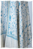 Sapphire Bleu Bijou Paisley L'amour Soft Cashmere Scarf/Shawl