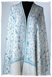 Sapphire Bleu Bijou Paisley L'amour Soft Cashmere Scarf/Shawl