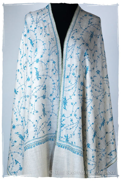 Sapphire Bleu Bijou Paisley L'amour Soft Cashmere Scarf/Shawl