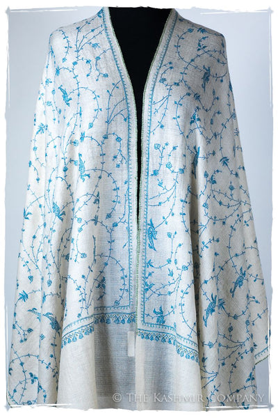 Sapphire Bleu Bijou Paisley L'amour Soft Cashmere Scarf/Shawl