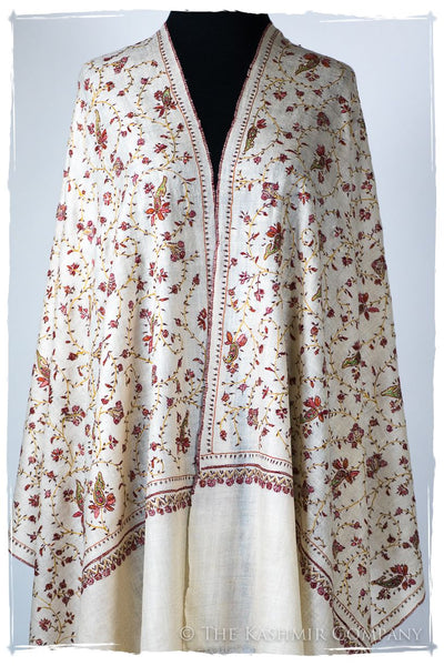 Jardin Bordeaux d'Ivoire Paisley L'amour Soft Cashmere Scarf/Shawl