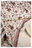 Jardin Bordeaux d'Ivoire Paisley L'amour Soft Cashmere Scarf/Shawl