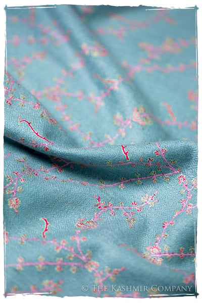 Heritage Blue de Cléopâtre Jardin L'amour Soft Cashmere Scarf/Shawl