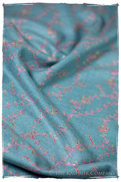 Heritage Blue de Cléopâtre Jardin L'amour Soft Cashmere Scarf/Shawl