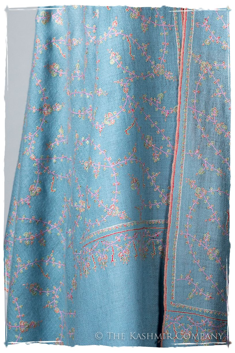 Heritage Blue de Cléopâtre Jardin L'amour Soft Cashmere Scarf/Shawl