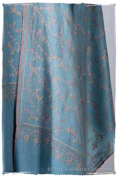 Heritage Blue de Cléopâtre Jardin L'amour Soft Cashmere Scarf/Shawl