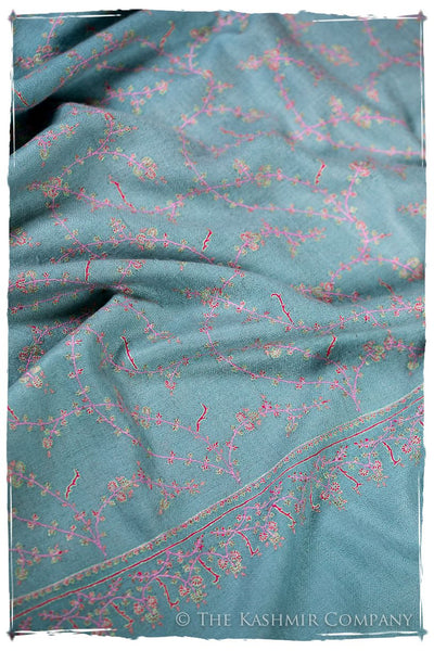 Heritage Blue de Cléopâtre Jardin L'amour Soft Cashmere Scarf/Shawl