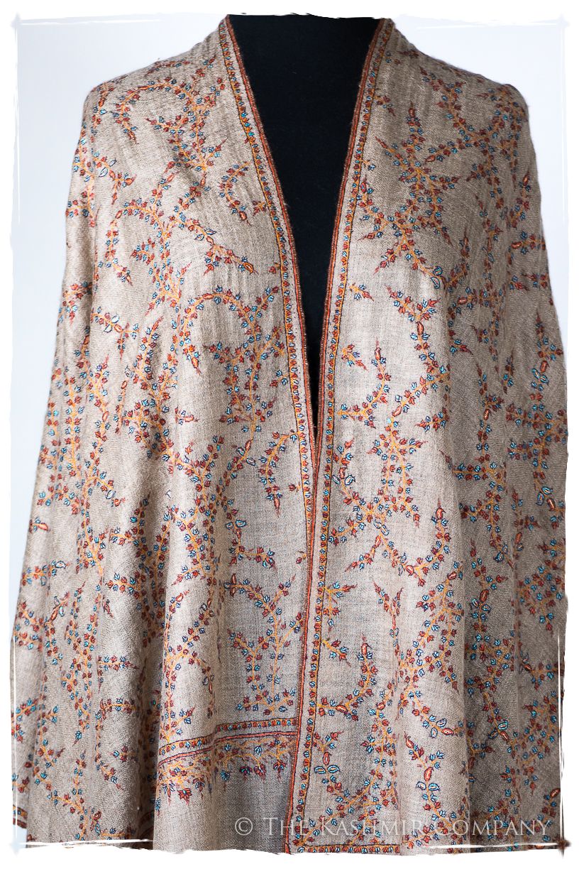 Iris Bleu de Cléopâtre Jardin L'amour Soft Cashmere Scarf/Shawl