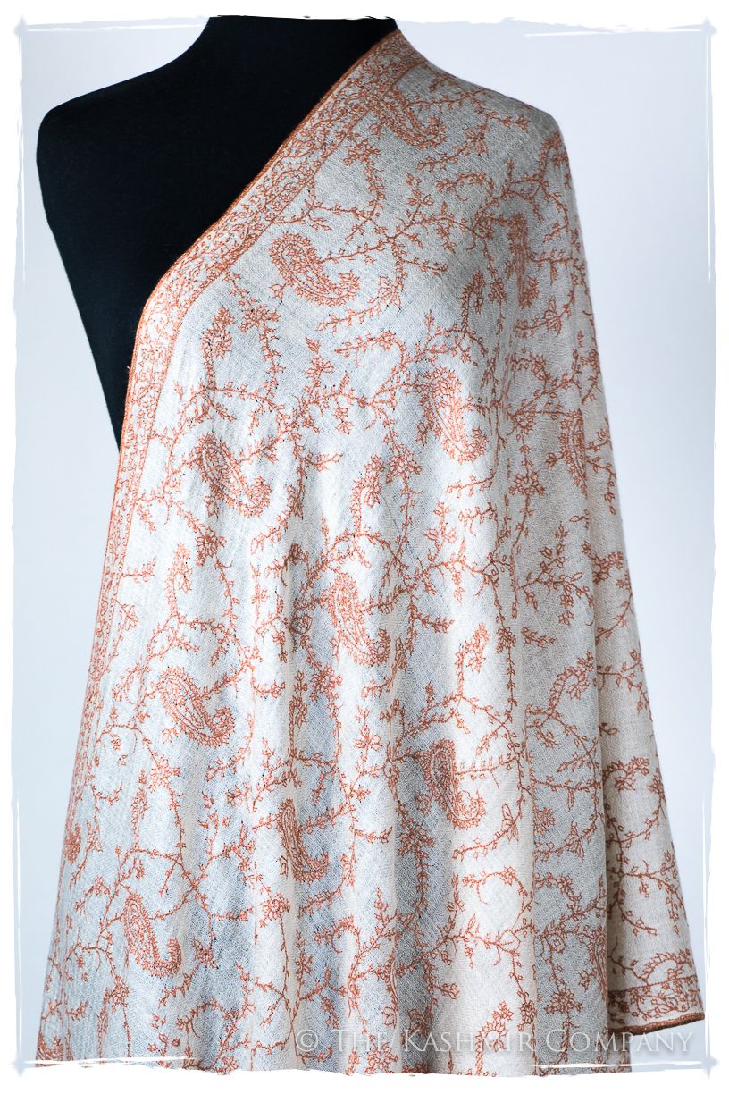 Almónd Bijou Paisley L'amour Soft Cashmere Scarf/Shawl