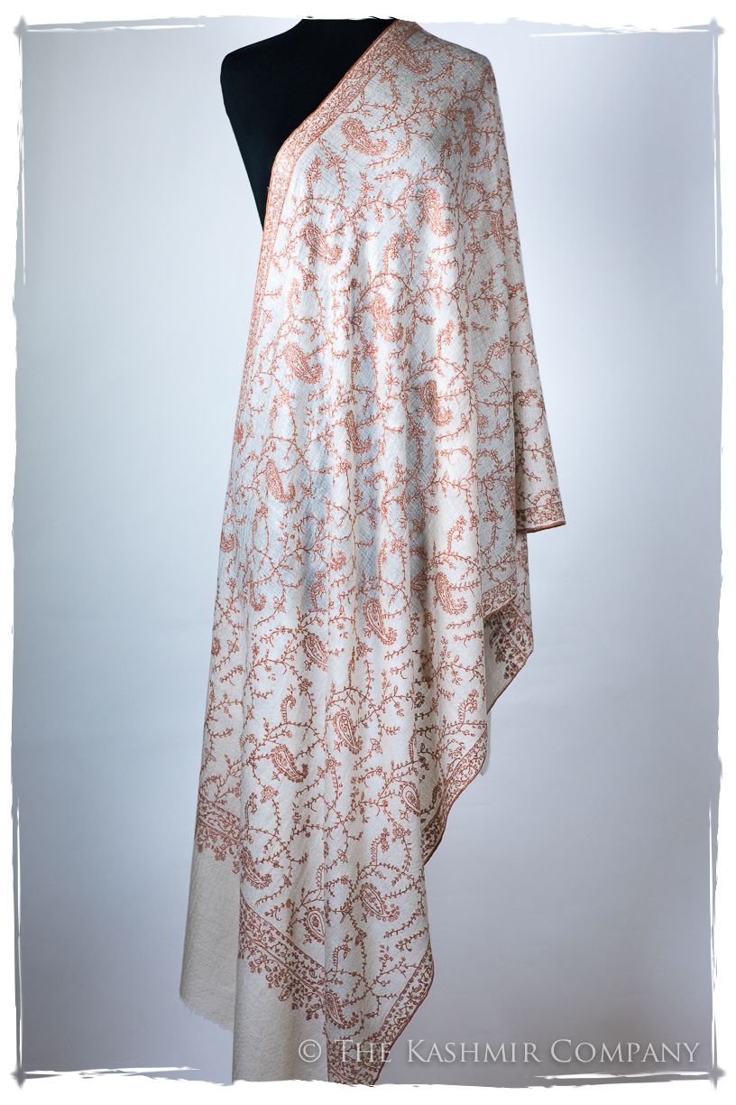 Almónd Bijou Paisley L'amour Soft Cashmere Scarf/Shawl