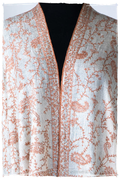 Almónd Bijou Paisley L'amour Soft Cashmere Scarf/Shawl