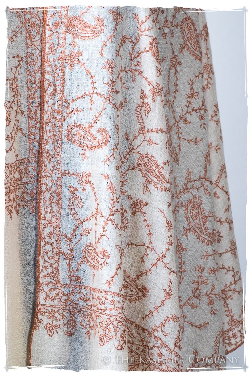 Almónd Bijou Paisley L'amour Soft Cashmere Scarf/Shawl