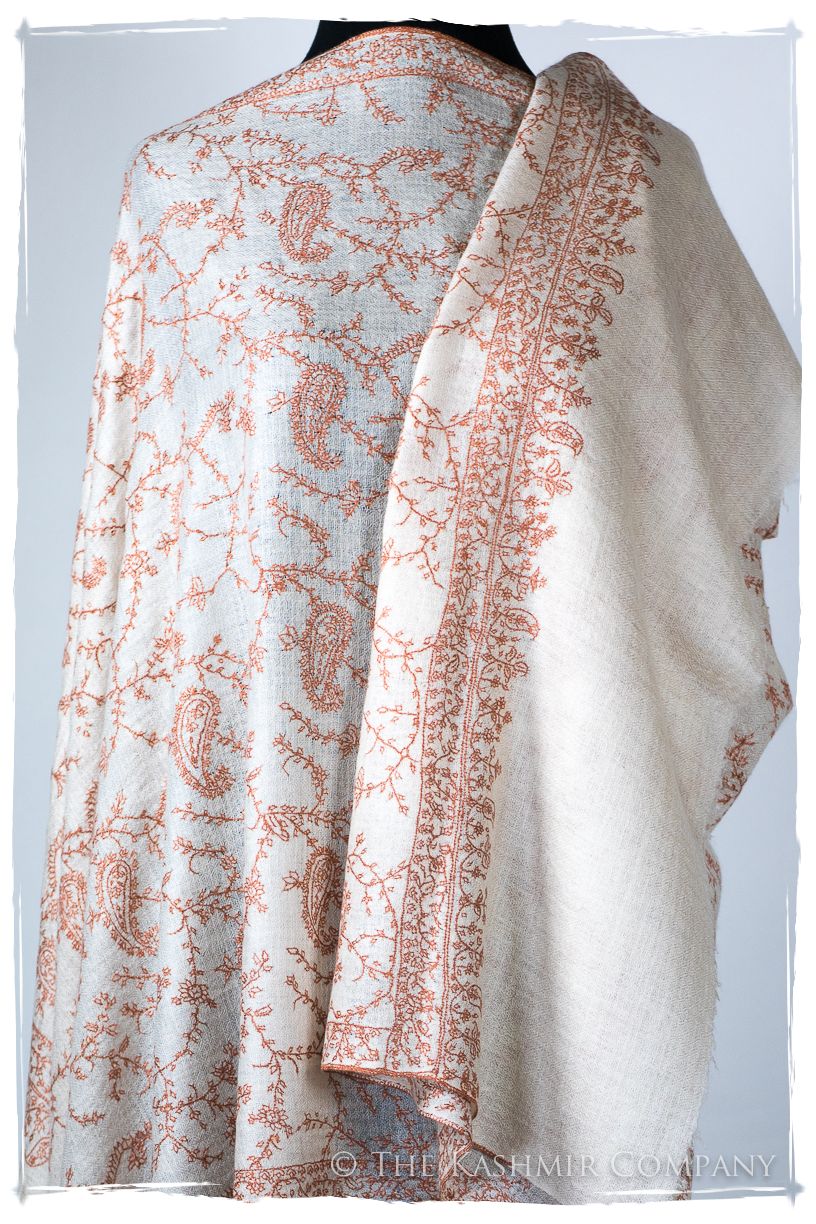 Almónd Bijou Paisley L'amour Soft Cashmere Scarf/Shawl