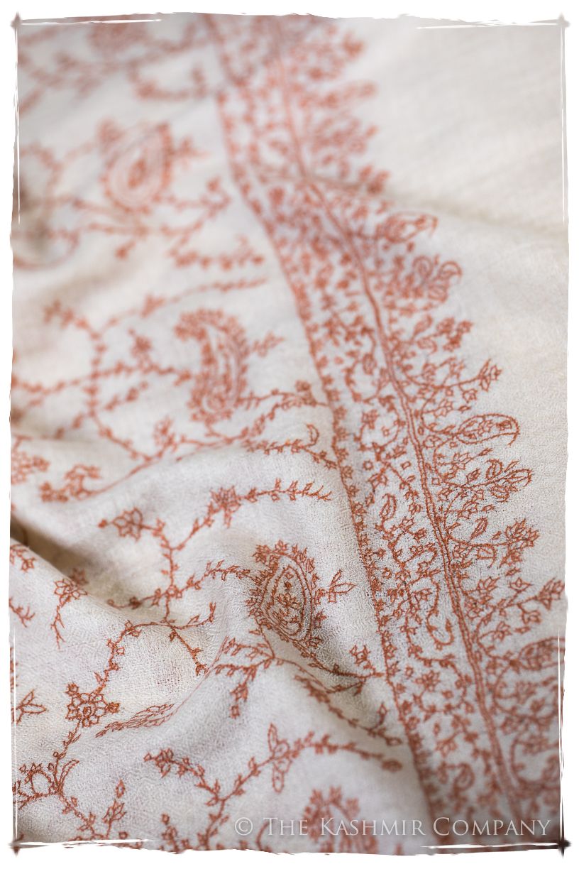 Almónd Bijou Paisley L'amour Soft Cashmere Scarf/Shawl
