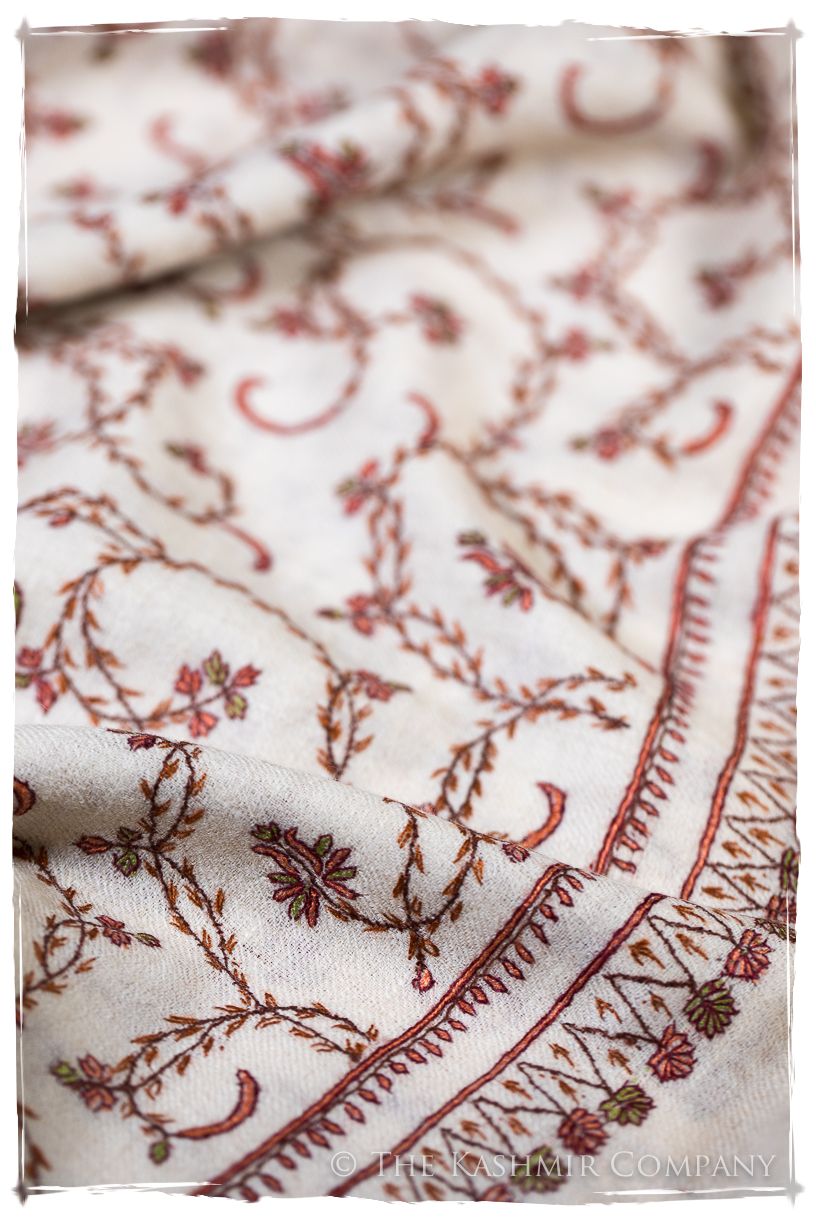 Jardin Mandarin d'Ivoire Paisley L'amour Soft Cashmere Scarf/Shawl