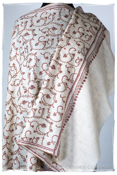 Jardin Mandarin d'Ivoire Paisley L'amour Soft Cashmere Scarf/Shawl