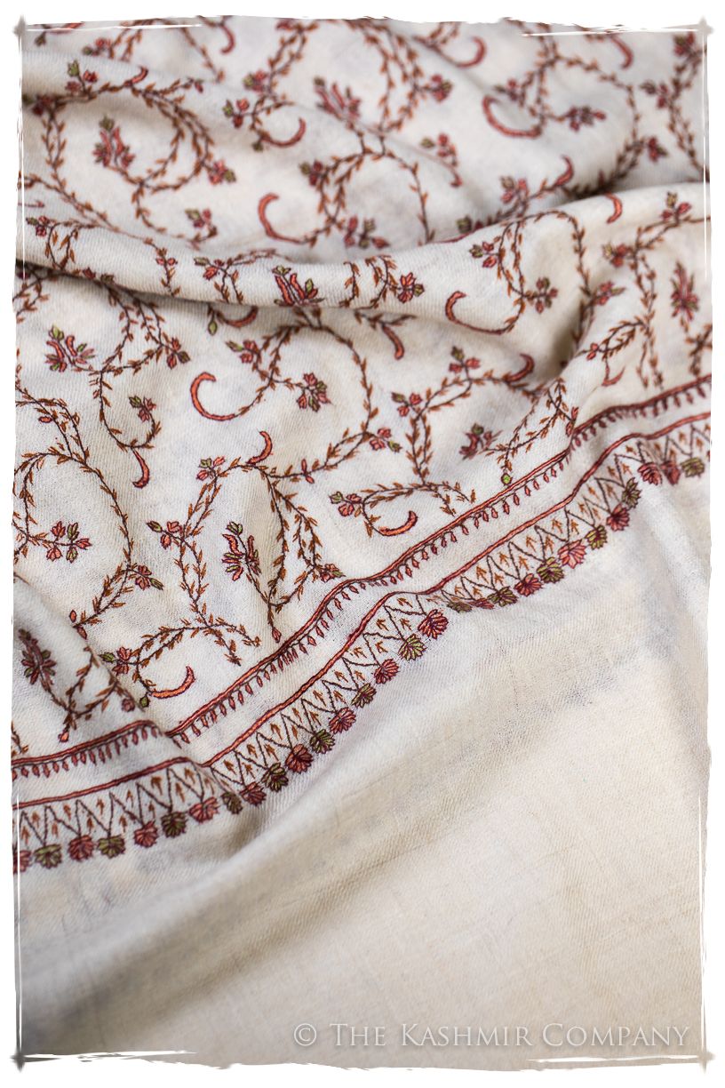 Jardin Mandarin d'Ivoire Paisley L'amour Soft Cashmere Scarf/Shawl