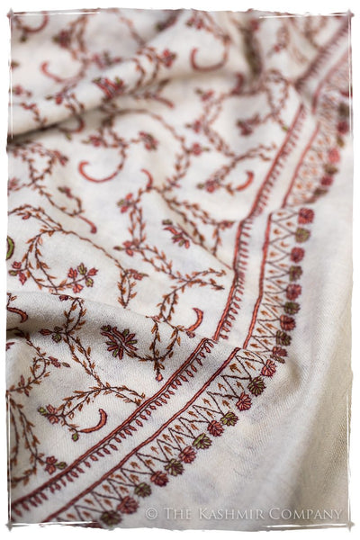 Jardin Mandarin d'Ivoire Paisley L'amour Soft Cashmere Scarf/Shawl