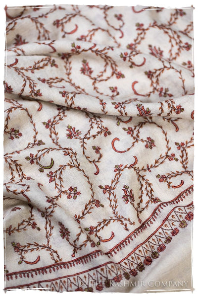 Jardin Mandarin d'Ivoire Paisley L'amour Soft Cashmere Scarf/Shawl