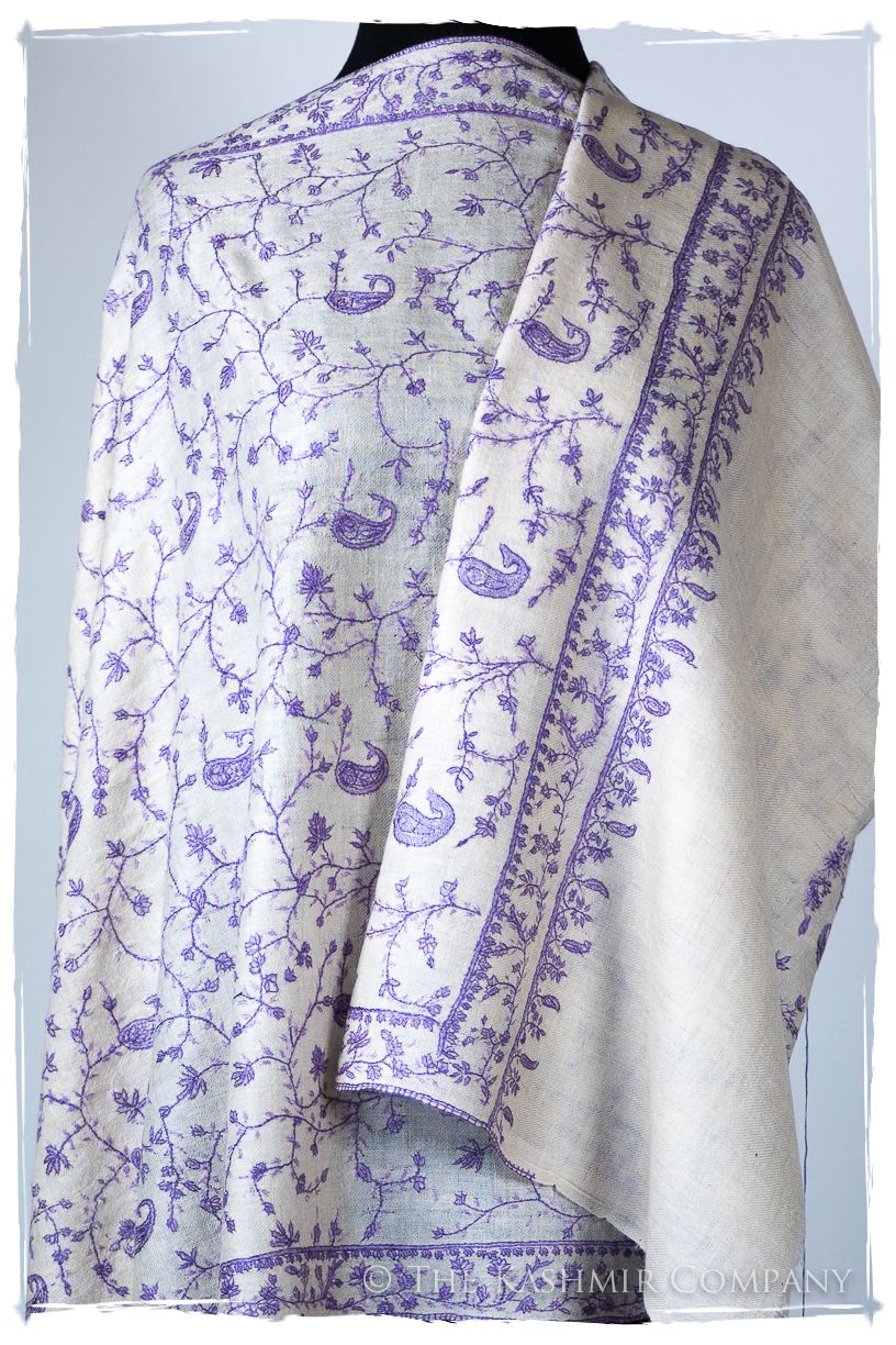 Imperial Purple de Paisley L'amour Soft Cashmere Scarf/Shawl