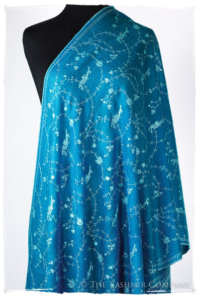 Bijoux Blue Paisley L'amour Soft Cashmere Scarf/Shawl