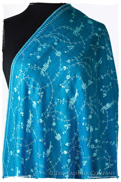 Bijoux Blue Paisley L'amour Soft Cashmere Scarf/Shawl