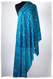 Bijoux Blue Paisley L'amour Soft Cashmere Scarf/Shawl