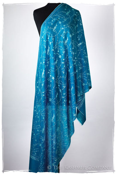 Bijoux Blue Paisley L'amour Soft Cashmere Scarf/Shawl