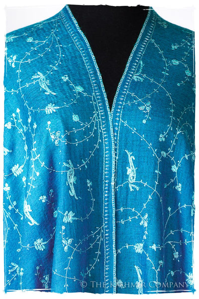 Bijoux Blue Paisley L'amour Soft Cashmere Scarf/Shawl