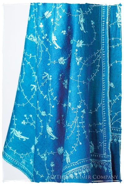 Bijoux Blue Paisley L'amour Soft Cashmere Scarf/Shawl