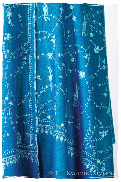 Bijoux Blue Paisley L'amour Soft Cashmere Scarf/Shawl