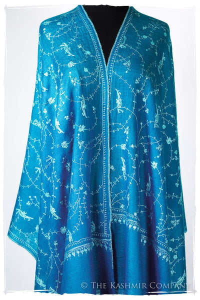 Bijoux Blue Paisley L'amour Soft Cashmere Scarf/Shawl