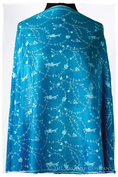 Bijoux Blue Paisley L'amour Soft Cashmere Scarf/Shawl