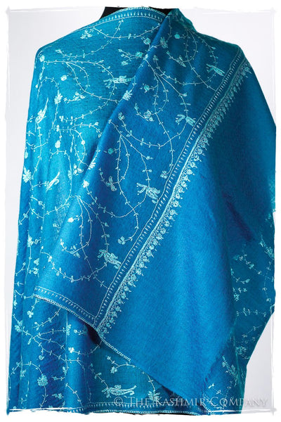 Bijoux Blue Paisley L'amour Soft Cashmere Scarf/Shawl