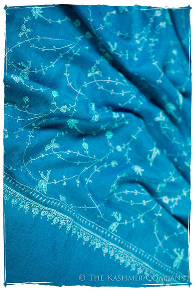 Bijoux Blue Paisley L'amour Soft Cashmere Scarf/Shawl